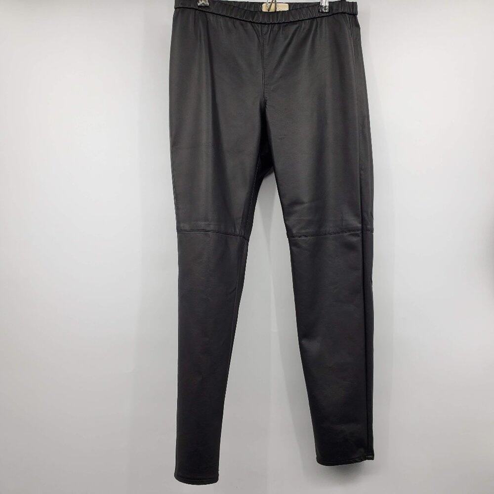 Michael Kors Black Faux Leather Leggings 12